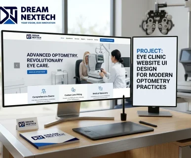 Eye Clinic Website UI Design for Optometry Practices