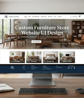 Custom Furniture Store Website UI Design