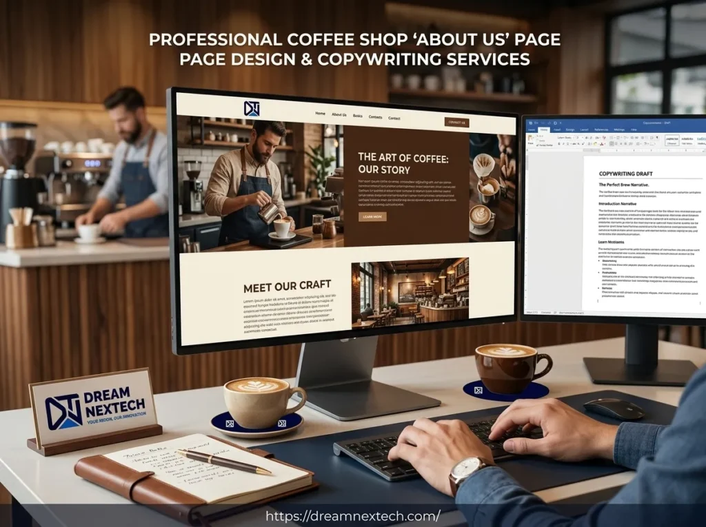 Coffee Shop About Us Page Design
