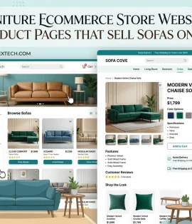 Furniture Ecommerce Store Website UI Product Pages