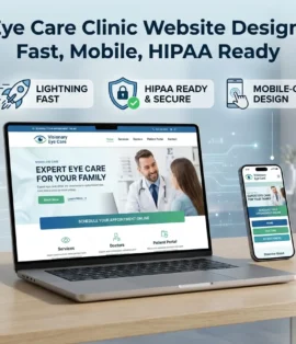 Eye Care Clinic Website Design Fast Mobile HIPAA Ready