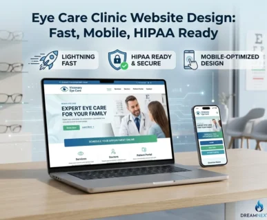 Eye Care Clinic Website Design Fast Mobile HIPAA Ready