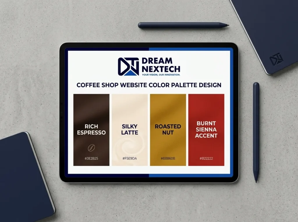 Coffee Shop Website Color Palette Design
