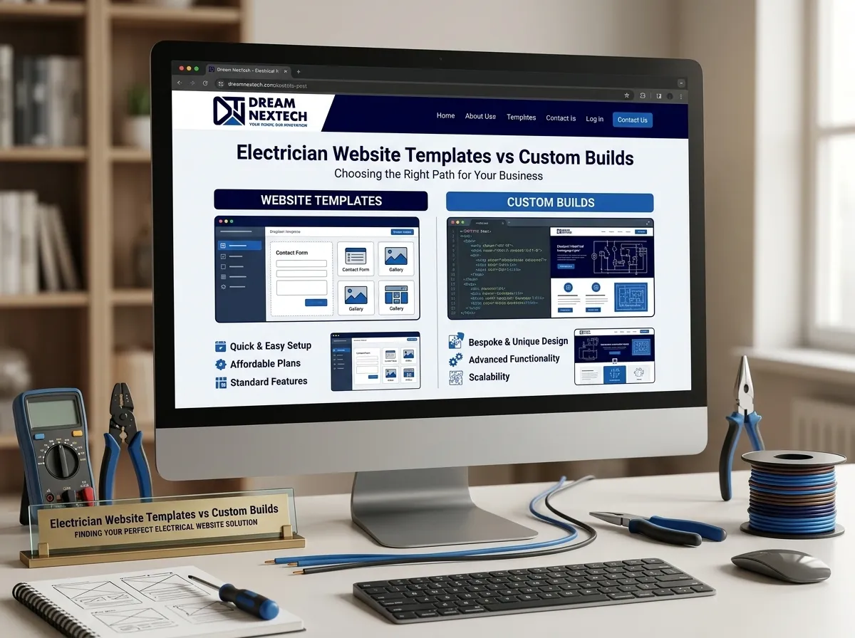 Electrician Website Templates vs Custom Builds