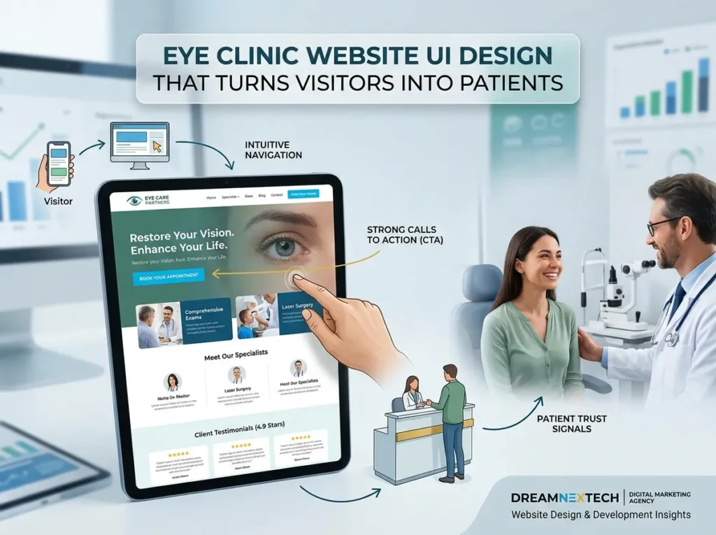 Eye Clinic Website UI Design 