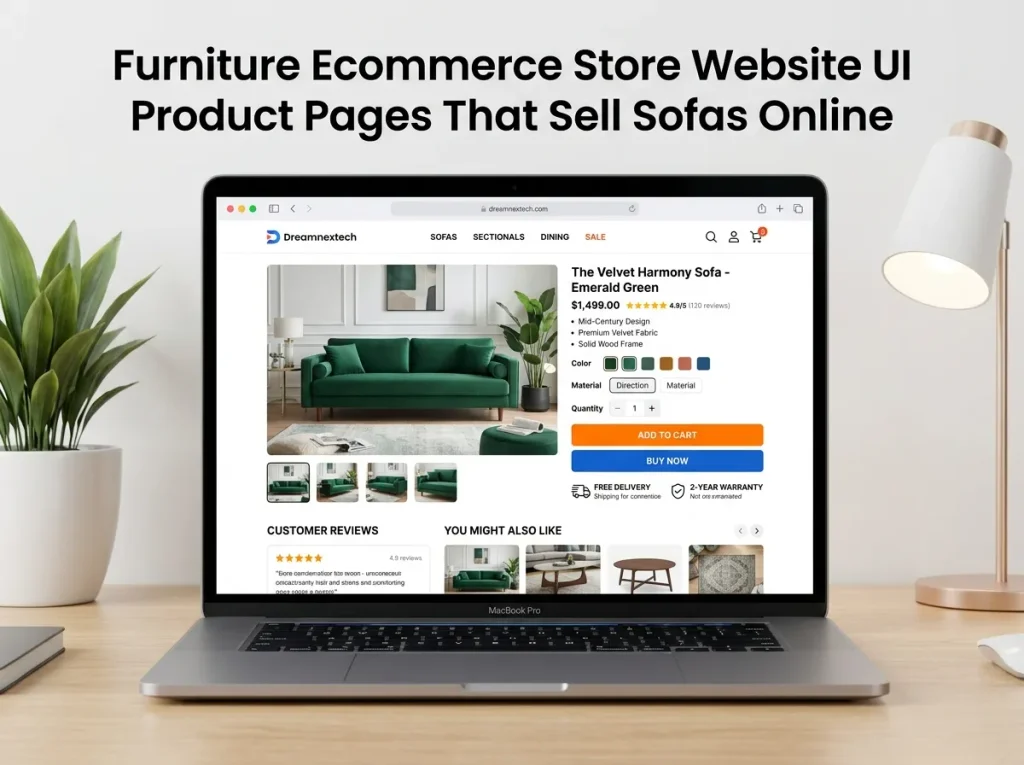 Furniture Ecommerce Store Website UI Product Pages 