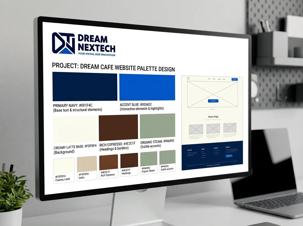 Coffee Shop Website Color Palette Design
