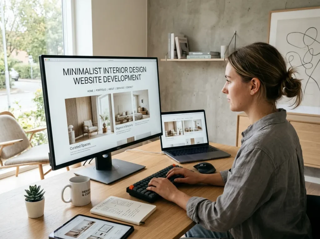 Minimalist Interior Design Website Development