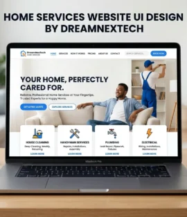 Home Services Website UI Design by DreamNexTech
