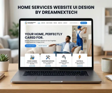 Home Services Website UI Design by DreamNexTech