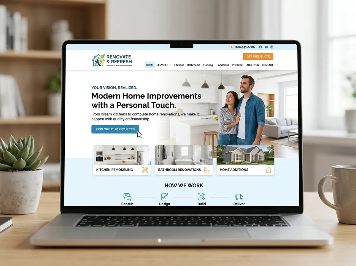 Modern Home Improvement Services Website Design