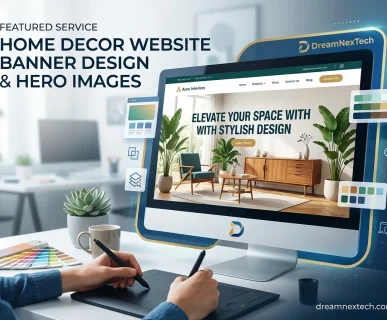 Home Decor Website Banner Design and Hero Images
